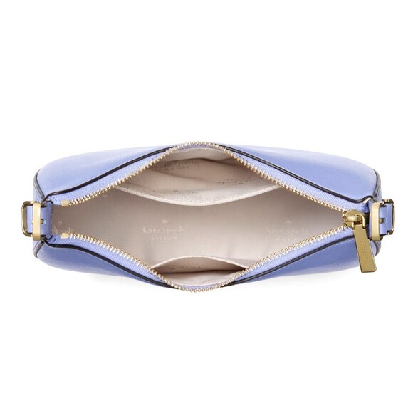 New Kate Spade Nova Crescent Shoulder Bag Saffiano Leather Frosted Blueberry - Picture 5 of 5